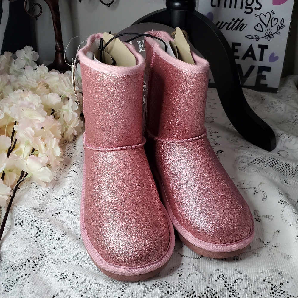George Big Girls' Hug Boots - Glittery Pink sz 6